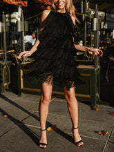 Load image into Gallery viewer, Fashion Sexy Fringed Mini Dress