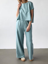 Load image into Gallery viewer, Simple Casual Loose Top Pants Suit