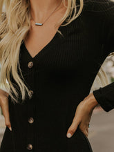 Load image into Gallery viewer, Autumn Winter Button Knit Dress