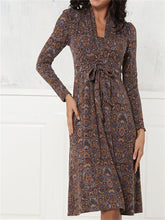 Load image into Gallery viewer, Retro Elegant Printed Casual Women'S Dress