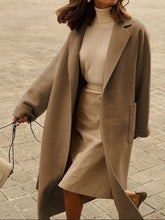 Load image into Gallery viewer, Fashion Lapel Long Sleeve Solid Color Casual Coat