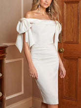 Load image into Gallery viewer, Fashion One Shoulder Bow Elegant Evening Dress