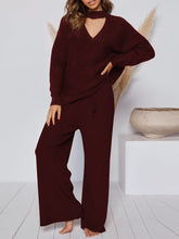 Load image into Gallery viewer, Sweater Long Sleeve Solid Color Fashion Two-piece Suit