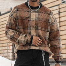 Load image into Gallery viewer, Men'S Fashion Plaid Casual Long Sleeve Sweater
