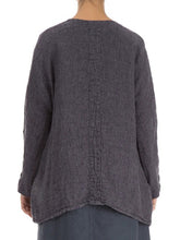 Load image into Gallery viewer, Solid Color Retro Long-sleeved Linen Cardigan Jacket