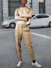 Load image into Gallery viewer, Ladies Two-piece Knit Solid Color Small Turtleneck