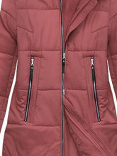 Load image into Gallery viewer, Women'S Warm Solid Color Plush Hooded Jacket