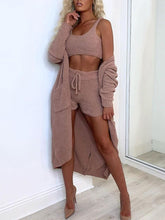 Load image into Gallery viewer, Fashion Casual Plush Three-piece Suit
