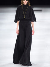 Load image into Gallery viewer, 达不到供应链要求,产品下架High-neck Mid-sleeve Loose Top and High-waist Trousers Suit