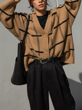 Load image into Gallery viewer, Fashion Check Sweater Casual Cardigan