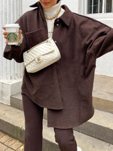 Load image into Gallery viewer, Fashion Casual Solid Color Cardigan Two-piece Suit