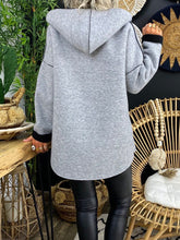 Load image into Gallery viewer, Pure Color Long-sleeved Hooded Casual Coat