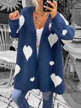 Load image into Gallery viewer, Fashion Casual Love Printed Sweater Cardigan