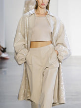 Load image into Gallery viewer, Fashion Women'S Hot Silver Long Casual Jacket