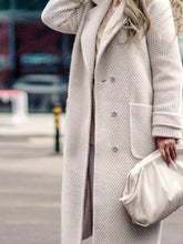 Load image into Gallery viewer, Fashion Herringbone Pattern Lapel Casual Coat