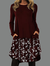 Load image into Gallery viewer, Crew Neck Print Midi Dress