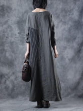 Load image into Gallery viewer, Face Pattern Long Casual Dress for Fall Winter