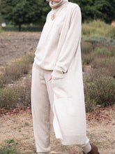 Load image into Gallery viewer, Simple Solid Color High Neck Knit Three-piece Suit