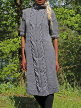 Load image into Gallery viewer, Turtleneck Twist Retro Women'S Sweater Dress