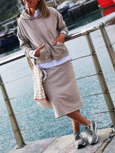 Load image into Gallery viewer, Casual Solid Color Long Sleeve Hooded Two-piece Suit