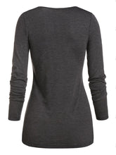 Load image into Gallery viewer, Long-sleeved Button Fashion Crinkle Blend Top