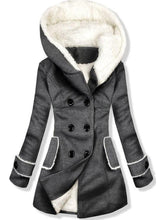 Load image into Gallery viewer, Fashion Casual Plush Hooded Cardigan Cotton Jacket
