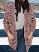 Load image into Gallery viewer, Solid Color Knitted Cardigan Casual Coat