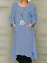 Load image into Gallery viewer, Casual Women'S Solid Color Cotton And Linen Dress