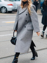 Load image into Gallery viewer, Ladies Suit Collar Double-breasted Casual Solid Color Coat