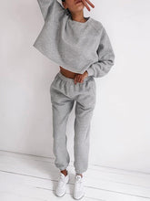 Load image into Gallery viewer, Fashion Casual Round Neck Loose Two-piece Suit