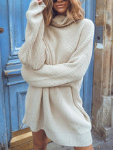 Load image into Gallery viewer, Fashion Casual Solid Color High Neck Knitted Top