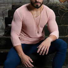 Load image into Gallery viewer, Fashion Casual Solid Color V-Neck Slim Knit Top