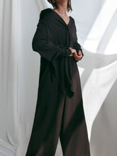 Load image into Gallery viewer, Fashion Casual Loose Lapel Long Sleeve Solid Color Two-piece Suit