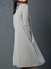 Load image into Gallery viewer, Simple Casual Loose High Neck Long Sleeve Dress