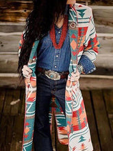 Load image into Gallery viewer, Irregular Geometry Print Women's Overcoat for Winter