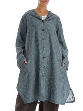 Load image into Gallery viewer, Print Casual Loose Hooded Button Jacket