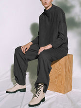 Load image into Gallery viewer, Solid Color Knitted Turtleneck Comfortable Suit