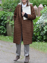Load image into Gallery viewer, Classic Lattice Winter Lapel Woolen Overcoat