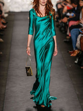 Load image into Gallery viewer, Fashion Pure Color Elegant Long Evening Dress