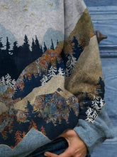 Load image into Gallery viewer, Fashion Landscape Print Long-sleeved Casual Hooded Top