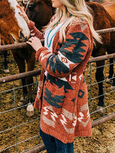 Load image into Gallery viewer, Triangle Pattern Women's Cardigan Coat