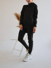 Load image into Gallery viewer, Turtleneck Cashmere Knitted Sweater Pants Suit