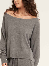 Load image into Gallery viewer, Solid Color One-word Shoulder Tops Drawstring Trousers Knit Suit