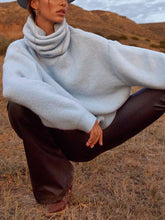 Load image into Gallery viewer, Simple and Comfortable High Neck Long Sleeve Sweater