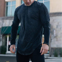 Load image into Gallery viewer, Fashion Irregular Hem Round Neck Long Sleeve T-Shirt