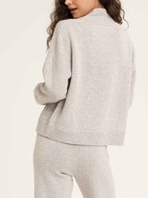 Load image into Gallery viewer, Pure Color Casual Drawstring Top High Waist Pants Set