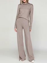 Load image into Gallery viewer, Simple And Casual High-Neck Women'S Knitted Suit