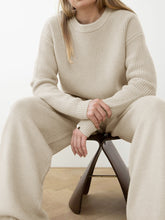 Load image into Gallery viewer, Fashion Casual Round Neck Long Sleeve Solid Color Two-piece Suit