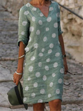 Load image into Gallery viewer, Retro Simple Casual Loose Polka Dot Dress