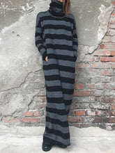 Load image into Gallery viewer, Fashion high neck long sleeve casual dress